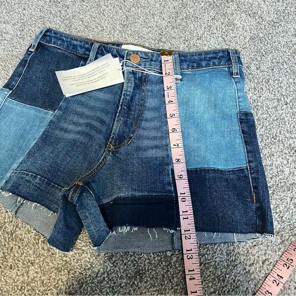 DEAR JOHN Iggy Super High Rise Ocean Drive Shorts patchwork - Picture 11 of 12